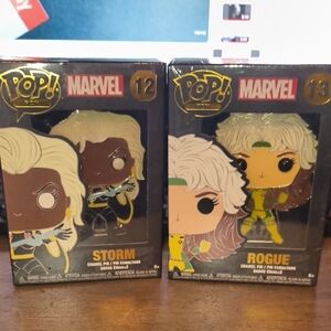 Funko Pop! Marvel X-Men Enamel Pins - Storm #12 & Rogue #13 (Set of 2)